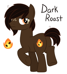 Size: 2900x3200 | Tagged: safe, artist:cherrycandi, oc, oc only, oc:dark roast, earth pony, pony, base used, coffee, freckles, high res, male, simple background, stallion, transparent background