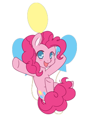 Size: 550x750 | Tagged: safe, artist:assechan, pinkie pie, earth pony, pony, blushing, cute, cutie mark background, diapinkes, female, looking at you, mare, no pupils, open mouth, simple background, solo, transparent background