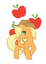 Size: 550x750 | Tagged: safe, artist:assechan, part of a set, applejack, earth pony, pony, g4, cowboy hat, cute, cutie mark background, female, hat, jackabetes, looking at you, mare, no pupils, profile, simple background, solo, transparent background