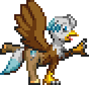 Size: 176x168 | Tagged: safe, artist:kelvin shadewing, oc, oc only, oc:silver quill, hippogriff, pixel art, pose, simple background, solo, sprite, transparent background