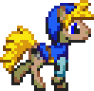 Size: 132x128 | Tagged: safe, artist:kelvin shadewing, oc, oc only, oc:blinkehyo, earth pony, pony, animated, pixel art, simple background, solo, sprite, transparent background, trotting