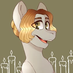 Size: 1024x1024 | Tagged: safe, artist:jayliedoodle, oc, bust, candles everywhere, happy, portrait, smiling