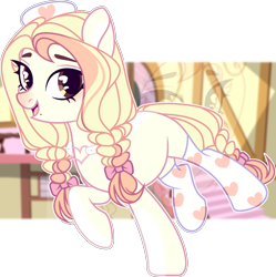 Size: 1642x1646 | Tagged: safe, artist:rerorir, oc, oc only, earth pony, pony, clothes, female, hat, mare, nurse hat, simple background, socks, solo, transparent background