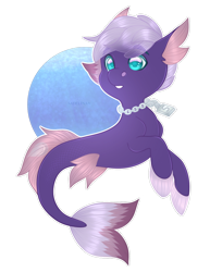 Size: 900x1165 | Tagged: safe, artist:sadelinav, oc, oc only, oc:silvermane, seapony (g4), commission, simple background, solo, transparent background, ych result