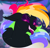Size: 2192x2112 | Tagged: safe, artist:ttat2s, derpibooru exclusive, rainbow dash, pegasus, pony, g4, female, high res, looking at you, mare, nightmare rainbow dash, nightmarified, scrunchy face, sharp teeth, slit pupils, smiling, smirk, solo, teeth, tongue bite, tongue out
