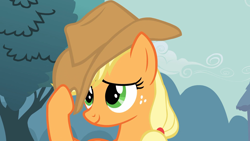 Size: 1920x1080 | Tagged: safe, screencap, applejack, earth pony, pony, g4, the last roundup, cute, female, jackabetes, mare, solo