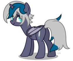 Size: 3100x2584 | Tagged: safe, artist:oyks, oc, oc only, oc:elizabat stormfeather, alicorn, bat pony, bat pony alicorn, pony, alicorn oc, bat pony oc, bat wings, bedroom eyes, butt, female, high res, horn, mare, plot, show accurate, simple background, solo, transparent background, wings