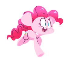 Size: 1025x826 | Tagged: safe, artist:sourspot, pinkie pie, earth pony, pony, g4, cute, diapinkes, female, mare, open mouth, simple background, solo, white background