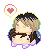 Size: 50x50 | Tagged: safe, artist:kapoony, oc, oc only, animated, chibi, chubbie, duo, gif, heart, pictogram, simple background, smiling, transparent background