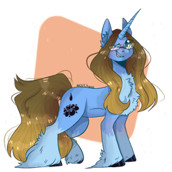 Size: 1080x1080 | Tagged: safe, artist:akiiichaos, oc, oc only, pony, unicorn, chest fluff, female, glasses, mare, one eye closed, simple background, solo, transparent background, unshorn fetlocks, wink