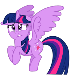 Size: 4983x5425 | Tagged: safe, artist:aplex, twilight sparkle, alicorn, pony, g4, the hooffields and mccolts, .ai available, concerned, cute, female, floppy ears, flying, lip bite, mare, nervous, simple background, solo, transparent background, twilight sparkle (alicorn), vector, wings