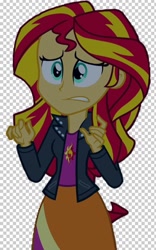 Size: 728x1164 | Tagged: safe, artist:ytpinkiepie2, sunset shimmer, equestria girls, g4, my little pony equestria girls: rainbow rocks, checkered background, clothes, jacket, low quality