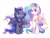 Size: 1417x1063 | Tagged: safe, artist:leafywind, princess celestia, princess luna, alicorn, pony, g4, colored pupils, crown, cute, cutelestia, duo, female, jewelry, lunabetes, mare, no nose, obtrusive watermark, regalia, royal sisters, siblings, simple background, sisters, stars, watermark, white background