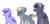 Size: 4351x2102 | Tagged: safe, artist:venommocity, oc, oc only, oc:astra, oc:greywind, oc:thunderbird, pegasus, pony, colt, female, filly, male, multicolored hair, offspring, parent:dumbbell, parent:rainbow dash, parents:dumbdash, siblings, simple background, tongue out, white background