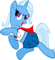 Size: 637x693 | Tagged: safe, artist:animehunter17, trixie, pony, g4, clothes, female, simple background, solo, superhero, transparent background, uniform, vector