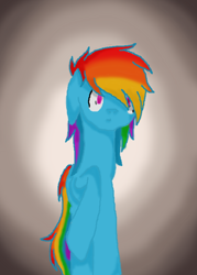 Size: 500x700 | Tagged: safe, artist:dinogrl, rainbow dash, pegasus, pony, g4, female, mare, solo