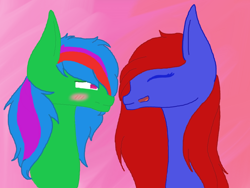 Size: 960x720 | Tagged: safe, artist:dinogrl, oc, oc only, pony, blushing, bust