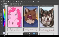 Size: 1280x800 | Tagged: safe, artist:xmurderpup, pinkie pie, dog, earth pony, pony, wolf, anthro, g4, anthro with ponies, clothes, crossover, female, hoers, male, mare, six fanarts, wip