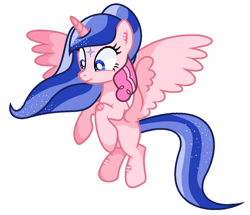 Size: 1152x990 | Tagged: safe, artist:anno酱w, oc, oc only, alicorn, pony, base used, flying, grin, horn, simple background, smiling, white background, wings