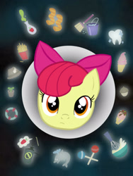 Size: 1536x2048 | Tagged: safe, artist:caldercloud, apple bloom, earth pony, pony, bloom & gloom, g4, cutie mark, female, filly, solo