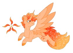 Size: 4283x3112 | Tagged: safe, artist:crazysketch101, oc, oc only, oc:solarflare, alicorn, pony, alicorn oc, horn, simple background, solo, transparent background, wings