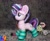 Size: 1280x1053 | Tagged: safe, artist:1stastrastudio, starlight glimmer, pony, unicorn, g4, clothes, flower, irl, jewelry, pendant, photo, plushie, smiling, socks, solo, staff, staff of sameness, striped socks