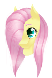 Size: 1000x1500 | Tagged: safe, artist:singdraw, fluttershy, pony, g4, bust, female, portrait, simple background, solo, transparent background