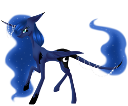 Size: 1200x1000 | Tagged: safe, artist:singdraw, princess luna, alicorn, pony, g4, female, horn, horn jewelry, jewelry, mare, simple background, solo, transparent background