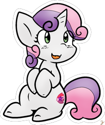 Size: 885x1050 | Tagged: safe, artist:zutcha, sweetie belle, pony, unicorn, g4, cute, diasweetes, female, simple background, solo, transparent background