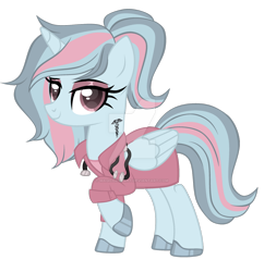 Size: 1280x1321 | Tagged: safe, artist:magicdarkart, oc, oc only, alicorn, pony, alicorn oc, clothes, deviantart watermark, female, horn, mare, nurse outfit, obtrusive watermark, simple background, solo, stethoscope, transparent background, watermark, wings