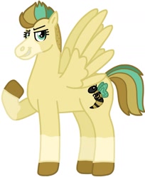 Size: 1207x1479 | Tagged: safe, artist:kindheart525, oc, oc only, oc:trailblazer, pegasus, pony, auraverse, offspring, parent:lightning dust, parent:trenderhoof, ship:trenderdust