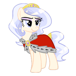 Size: 700x700 | Tagged: safe, artist:cinnacake, artist:katsubases, oc, oc only, oc:opalescent pearl, crystal pony, pony, base used, royal cape, simple background, solo, transparent background, vector