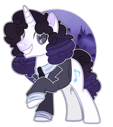 Size: 2356x2636 | Tagged: safe, artist:chococolte, artist:mint-light, oc, oc only, oc:harmonic melody, pony, unicorn, clothes, high res, male, simple background, solo, stallion, transparent background