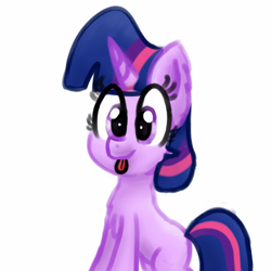 Size: 2160x2160 | Tagged: safe, artist:llamalauncher, twilight sparkle, pony, g4, female, high res, solo, tongue out