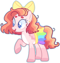 Size: 1588x1648 | Tagged: safe, artist:kurosawakuro, oc, oc only, earth pony, pony, base used, bow, clothes, female, freckles, hair bow, magical gay spawn, mare, offspring, outline, parent:star tracker, parent:tender taps, simple background, skirt, solo, transparent background