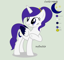 Size: 2522x2377 | Tagged: safe, artist:lominicinfinity, oc, oc only, oc:infinitia, alicorn, pony, base used, female, high res, mare, reference sheet, simple background, solo, two toned wings, wings