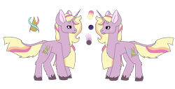 Size: 1024x524 | Tagged: safe, artist:scorpionthehybrid, oc, oc only, oc:honey drop, pony, unicorn, female, filly, leonine tail, magical lesbian spawn, offspring, parent:fluttershy, parent:twilight sparkle, parents:twishy, reference sheet, simple background, solo, transparent background