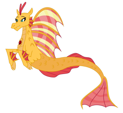Size: 1024x939 | Tagged: safe, artist:emeraldblast63, sunset shimmer, siren, g4, cloven hooves, fangs, female, fins, fish tail, gem, not fiery shimmer, scales, simple background, siren gem, sirenified, slit pupils, solo, species swap, sunset siren, transparent background