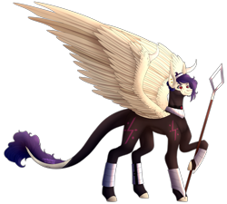 Size: 3703x3335 | Tagged: safe, artist:amcirken, oc, oc only, oc:sera, pegasus, pony, female, high res, mare, simple background, solo, staff, transparent background