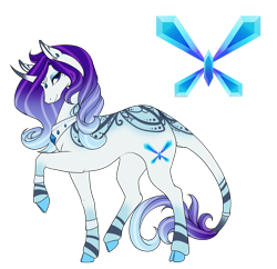 Size: 2567x2480 | Tagged: safe, artist:oneiria-fylakas, oc, oc only, oc:crystalise butterfly, pony, unicorn, cloven hooves, female, high res, mare, simple background, solo, transparent background