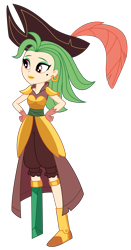Size: 1926x3683 | Tagged: safe, artist:lhenao, artist:selenaede, captain celaeno, equestria girls, g4, my little pony: the movie, amputee, base used, beauty mark, boots, cloak, clothes, ear piercing, earring, equestria girls-ified, eyeshadow, feather, female, gloves, hat, jewelry, lipstick, makeup, peg leg, piercing, pirate, pirate hat, prosthetic leg, prosthetic limb, prosthetics, shoes, simple background, solo, transparent background
