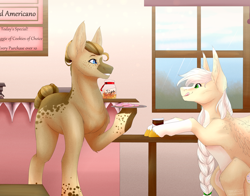 Size: 3500x2743 | Tagged: safe, artist:amcirken, oc, oc only, oc:hot cocoa, oc:sugar cookie, pony, female, high res, mare