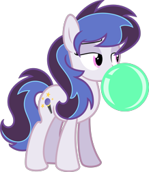 Size: 5313x6102 | Tagged: safe, artist:shootingstarsentry, oc, oc only, oc:musical melody, earth pony, pony, absurd resolution, bubblegum, female, food, gum, magical lesbian spawn, mare, offspring, parent:octavia melody, parent:vinyl scratch, parents:scratchtavia, simple background, solo, transparent background, vector