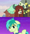 Size: 1280x1440 | Tagged: safe, edit, screencap, sandbar, yona, yak, g4, she's all yak, the hearth's warming club, blushing, bowtie, female, loose hair, male, ship:yonabar, shipping, snow, straight