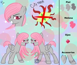 Size: 2000x1700 | Tagged: safe, artist:zerotwo1312, oc, oc:valentin hundress, pegasus, pony, bust, female, mare, open mouth, pegasus oc, reference sheet, smiling, smirk, wings