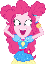Size: 3000x4161 | Tagged: safe, artist:cloudy glow, pinkie pie, equestria girls, equestria girls series, g4, sunset's backstage pass!, spoiler:eqg series (season 2), bracelet, cute, diapinkes, excited, high res, jewelry, looking at you, music festival outfit, simple background, teeth, transparent background, vector