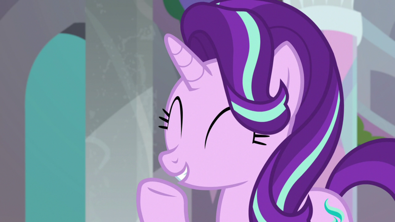 2364215 - safe, artist:lou, starlight glimmer, pony, unicorn, g4, awkward,  female, looking away, mare, meme, monkey puppet, nervous, ponified meme,  shifty eyes, solo, sweat - Derpibooru