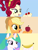 Size: 4600x6000 | Tagged: safe, artist:parclytaxel, applejack, cherry jubilee, princess celestia, alicorn, earth pony, pony, g4, .svg available, absurd resolution, apple, banana, bananalestia, cherry, female, food, herbivore, hoof hold, mare, open mouth, pixiv, smiling, vector