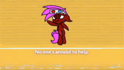 Size: 640x360 | Tagged: safe, artist:rainbowbacon, oc, oc:rainbowbacon, pony, a hat in time, ahit, animated, bipedal, meme, no one's around to help, solo, sound, webm