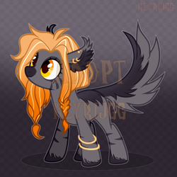 Size: 2000x2000 | Tagged: safe, artist:keyrijgg, oc, pony, wolf, adoptable, art, auction, high res, reference, simple background, watermark